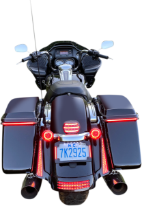Genesis® 4 Red Ring Led Turn Signal Inserts Red, 4, nordicamoto.ro