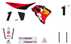 Graphics Kit Black, Red, White, 1, nordicamoto.ro