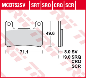 Srt Series Sindered Front Brake Pads