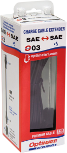 Charge Cable Extender Black, 2, nordicamoto.ro