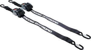Retractable Ratcheting Straps Black 
