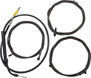 Complete Midnight Braided Handlebar Cable/brake Line Kit Black, 1, nordicamoto.ro
