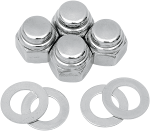 Chrome Cap Nut Kit Silver