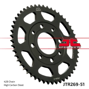 JT SPROCKETS Fekete hátsó lánckerék, 1, nordicamoto.ro