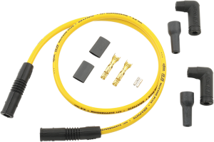 Universal 8.8 Mm Plug Wire Kit Black, Yellow, 1, nordicamoto.ro