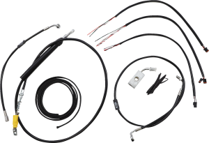 Complete Black Vinyl Braided Handlebar Cable/brake Line Kit Black