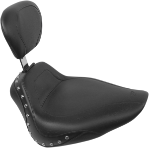 Studded Sport Solo Seat With Backrest Black, 2, nordicamoto.ro