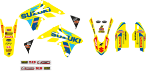 Blackbird Racing Replica Team Suzuki Ksrt 2022 Graphics Kit Yellow, Blue