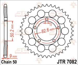 Rear Sprocket Natural, 2, nordicamoto.ro