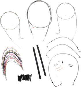 Complete Stainless Braided Handlebar Cable/brake Line Kit Silver, 1, nordicamoto.ro