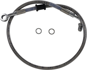 Stainless Steel Brake Line Kit Silver, Clear-coated
