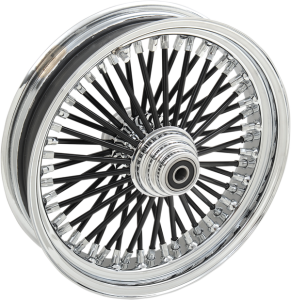 Fat Daddy Black 50-spoke Radial Laced Wheel Black, 3, nordicamoto.ro