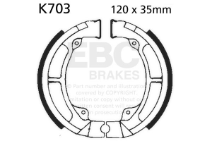 Brake Shoe Water Grooved Series Organic, 2, nordicamoto.ro