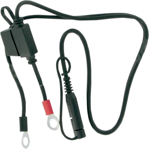 Ring Terminal Harness Black Quick Disconnect 12v 0.75a 0.6m 2-pin Black Black, 1, nordicamoto.ro