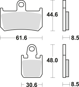 TRW szinterezett első fékbetétek STREET YAMAHA R1 '06–'14 / MT-01 '05–'12 / XV 1700 '09–'16, nordicamoto.ro