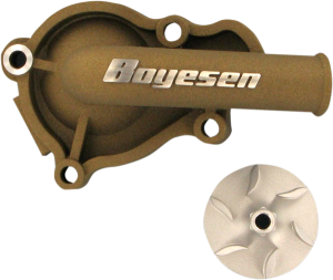 Supercooler Water Pump Cover And Impeller Kit Powder-coated, Magnesium