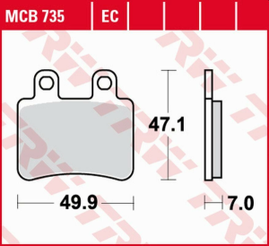 TRW Organic hátsó fékbetétek a következő modellekhez: DERBI SENDA '07–'16 / CROSS CITY 125 '07–'16 / SENDA 125 '04–'14 / PEUGEOT ELYSTAR 50/125/150 '02–'07 / GEOPOLIS 250/400 '07 –'12/RIEJU TANGO 50 '07 –/YAMAHA DT 50R / X '02–'08/XT 125R / X '05–'12, nordicamoto.ro
