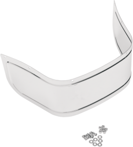 Chrome Plated Steel Front Fender Skirt Chrome, 2, nordicamoto.ro