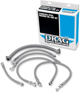 Stainless Steel Braided Oil Line Kit Stainless Steel