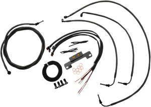 Complete Midnight Braided Handlebar Cable/brake Line Kit Black