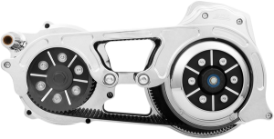 2(r) Open Belt Drive Kits W/1-piece Motor Plate Chrome