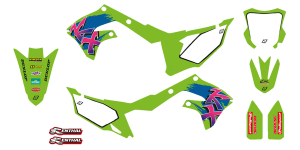 Graphic Kit Retro Pink, Green, Blue