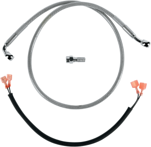 Stainless Steel Brake Line Kit Silver, Clear-coated, 1, nordicamoto.ro