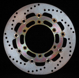 Round D-series Fixed Offroad Brake Rotor Silver, Stainless Steel