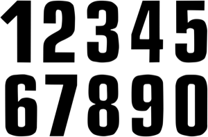 Two Series Numbers Black, 3, nordicamoto.ro