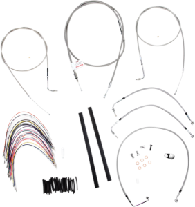Complete Stainless Braided Handlebar Cable/brake Line Kit Silver