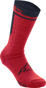 Cipő/Zokni, Sosete Alpinestars Merino 24 fekete/piros, nordicamoto.ro