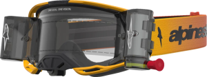 Alpinestars Vision 8 Amber Roll-Off védőszemüveg – Sárga/Piros/Fekete/Átlátszó lencse, 1, nordicamoto.ro