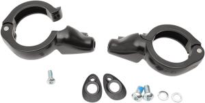 Turn Signal Fork Clamps Black, Gloss