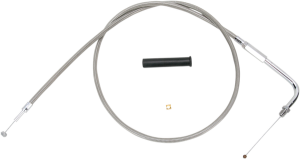 Stainless Braided Throttle Cable Silver
