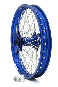 Elite Mx-en kerék, ezüst küllők, kék kerékagy , nordicamoto.ro