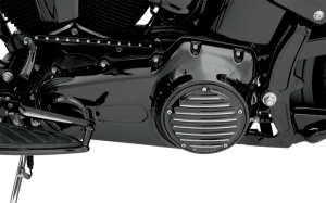 Nostalgia Derby Cover Black, Chrome, Polished, Anodized, Contrast Cut, 2, nordicamoto.ro