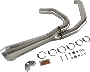 Road Rage 2:1 Short Exhaust System Silver, 2, nordicamoto.ro