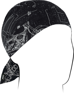 Flydanna® Cotton Headwrap Black, 1, nordicamoto.ro
