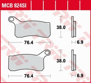TRW szinterezett első fékbetétek OFFROAD KTM SX-F / XC 450 ATV (2008–2011) / SX / XC 505 ATV (2008–2013) / XC 525 ATV (2008–2013) modellekhez, nordicamoto.ro