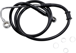 Extended Length Stainless Steel Brake Line Black, Vinyl Coated