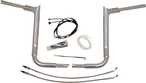 1-1/2(r) Ez Install Pointed Top Handlebar Kit Silver, 2, nordicamoto.ro