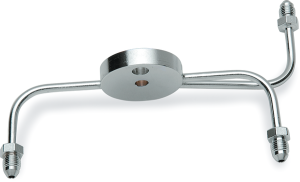 Chrome Steel Front Brake Tee With Fittings For Dual-disc Applications Chrome, 1, nordicamoto.ro