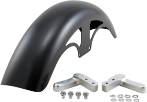 Hugger Front Fender With Mounting Blocks For Softail/dyna Black, 1, nordicamoto.ro