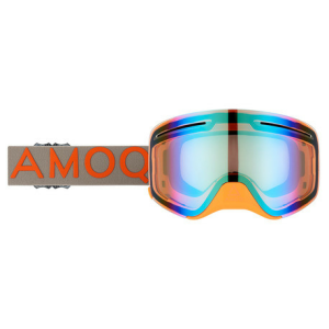 AMOQ Vision Vent+ motoros szán szemüveg, szürke/narancssárga – arany tükrös mágneses lencsével, nordicamoto.ro