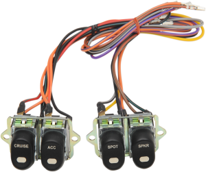 Inner Fairing Cap Switch Kit Black, White, 1, nordicamoto.ro