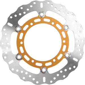 Md Series Pro-lite Contour X Brake Rotor Polished Steel, Yellow