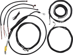 Complete Black Vinyl Braided Handlebar Cable/brake Line Kit Black, 1, nordicamoto.ro