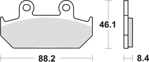 TRW organikus első fékbetétek a HONDA VT 600 SHADOW '88/NX 650 DOMINATOR '90–'94/VFR 750 '86–'87/CBR 1000 F '87–'88 modellekhez, nordicamoto.ro