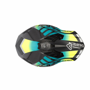 Acerbis Steel Carbon 22.06 sisak, világoskék/fluo sárga, 3, nordicamoto.ro