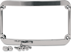 Wfb Benchmark Stretched Rear Fender License Plate Frame Chrome